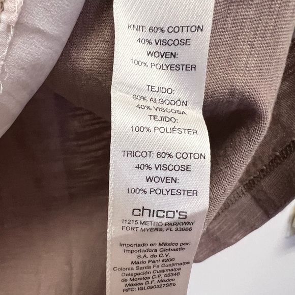 CHICOS Tone Washed Paisley Top Size 2 - Picture 9 of 9